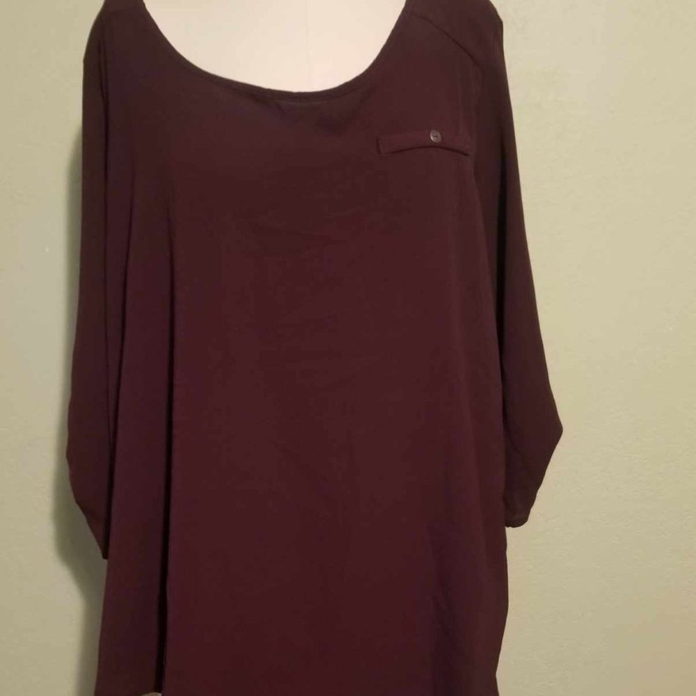 Janet Chung Button Back Blouse Size 3X